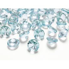 Tyrkysové diamanty 20mm - tyrkysová farba