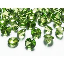 Zelené diamanty 20mm - zelená farba 