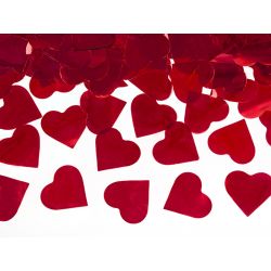 Červené vystreľovacie konfety - srdcia