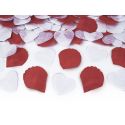 Vystreľovacie konfety (granát) srdcia a lupene - bela a červená farba