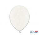 Balón Crystal Clear - biele kvietky