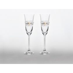 Set 5 - Vintage - Svadobné poháre na šampanské