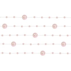 Girlanda perlová 1,3m svetlo ružová