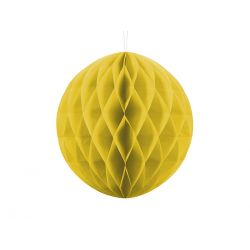 Žltá papierová guľa - Honeycomb Ball - 30cm