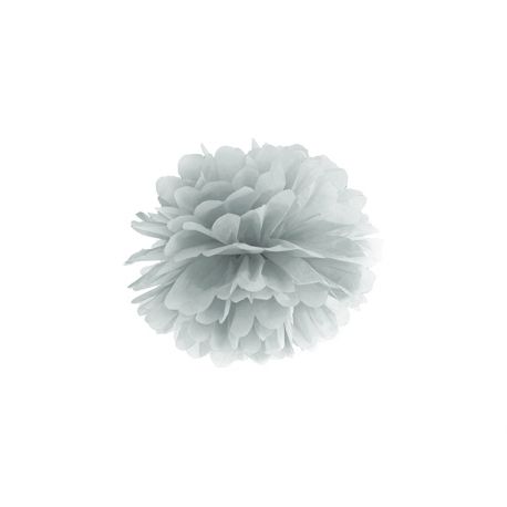 Pom pom 25cm - strieborná farba