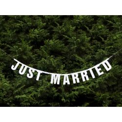 Svadobný banner JUST MARRIED