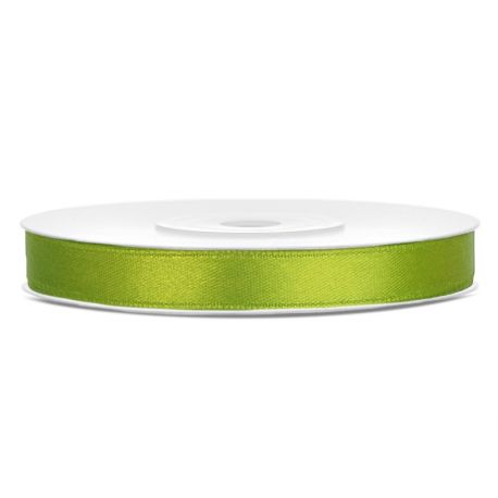 Zelená saténová stuha jablko - 06mm/25m