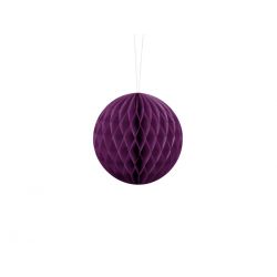 Fialová papierová guľa - Honeycomb Ball -  - 10cm