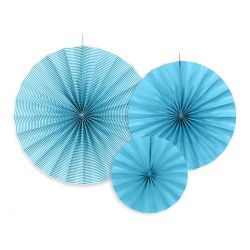 Dekoračné rozety - svetlo modrá farba