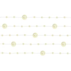 Girlanda perlová 1,3m krémová