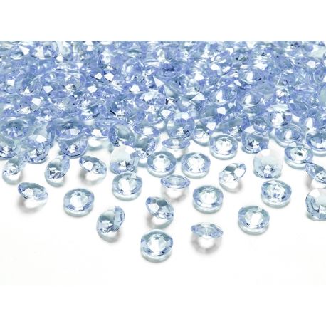 Modré diamanty 12mm - svetlo modrá farba
