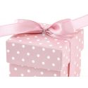 Krabička s bodkami na darčeky pre hostí - ružová farba