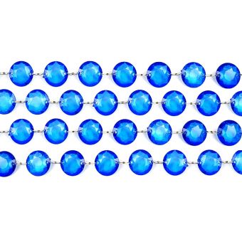 Girlanda kryštálová 100cm tmavo modrá