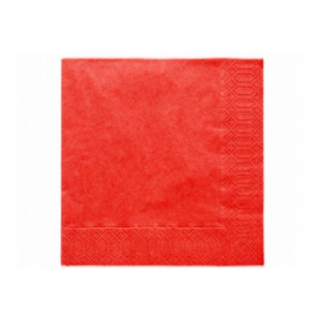 Červené papierové obrúsky - 33cm/20ks
