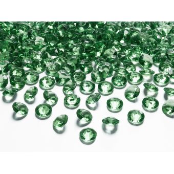 Zelené diamanty 12mm - zelená farba