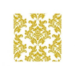 Zlaté papierové obrúsky Ornamenty - Standard 33cm/20ks