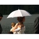 Čipkovaný svadobný slnečník 67cm