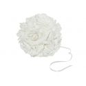 Biela dekoračná guľa z ruží - 21cm