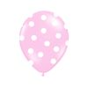 Balón s bodkami Pastel - ružová a biela farba