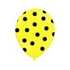Balón s bodkami Pastel - žltá a čierna farba