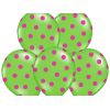 Balón s bodkami Pastel - zelená a ružová farba