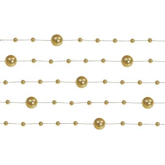 Girlanda perlová 1,3m zlatá