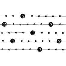 Girlanda perlová 1,3m čierna
