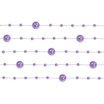 Girlanda perlová 1,3m fialová
