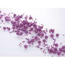 Girlanda perlová 1,3m tmavo fialová