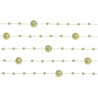 Girlanda perlová 1,3m olivová