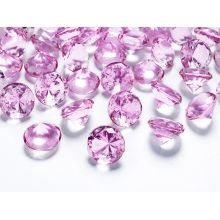 Ružové diamanty 20mm - ružová farba